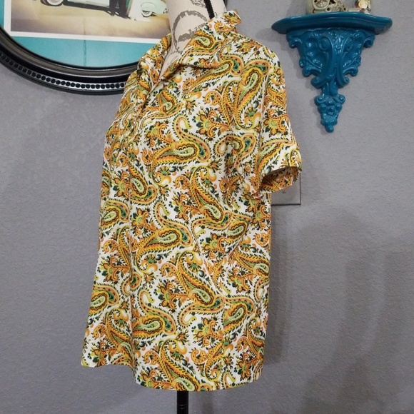 Cute Vintage Paisley Print Blouse - Picture 4 of 8